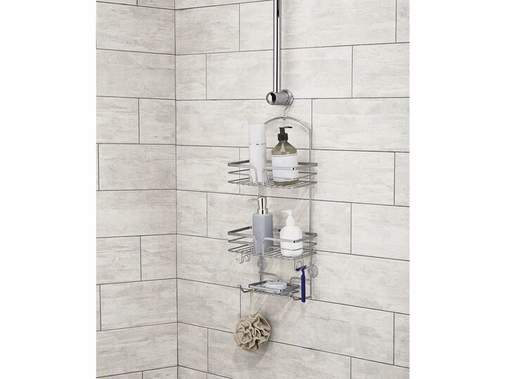 3-ju līmeņu vannas istabas plaukts Miomare, Chrome cena un informācija | Vannas istabas aksesuāri | 220.lv