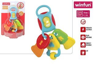 Graužamā rotaļlieta atslēgas WinFun, 3mēn., cena un informācija | Rotaļlietas zīdaiņiem | 220.lv