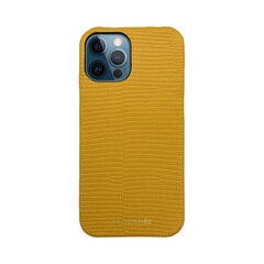 Кожаный чехол для iPhone 12/12 Pro (6,1”), жёлтый цена и информация | Чехлы для телефонов | 220.lv