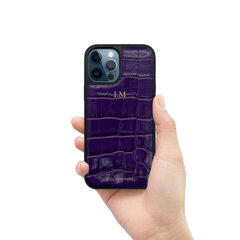 ZILLIONAIRE iPhone 12/12 Pro (6,1”) Croco ādas apvalks – Violets cena un informācija | Telefonu vāciņi, maciņi | 220.lv