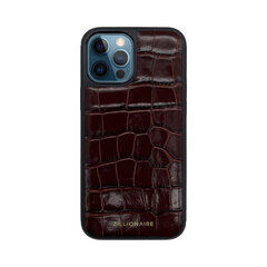 ZILLIONAIRE iPhone 12/12 Pro (6,1”) Croco ādas apvalks – Burgundy cena un informācija | Telefonu vāciņi, maciņi | 220.lv