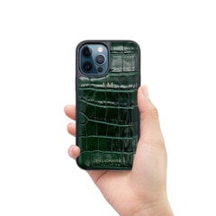 ZILLIONAIRE iPhone 12/12 Pro (6,1”) Croco ādas apvalks – Zaļš cena un informācija | Telefonu vāciņi, maciņi | 220.lv