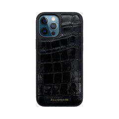 ZILLIONAIRE iPhone 12/12 Pro (6,1”) Croco ādas apvalks – Melns cena un informācija | Telefonu vāciņi, maciņi | 220.lv
