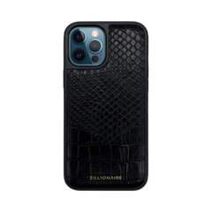 ZILLIONAIRE iPhone 12/12 Pro (6,1”) Python/Croco ādas apvalks – Melns cena un informācija | Telefonu vāciņi, maciņi | 220.lv