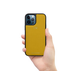 ZILLIONAIRE iPhone 12/12 Pro (6,1”) Epsom ādas apvalks – Dzeltens cena un informācija | Telefonu vāciņi, maciņi | 220.lv