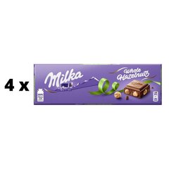 Šokolāde MILKA Veseli rieksti, 250 g x 4 gab. iepakojums cena un informācija | Saldumi | 220.lv