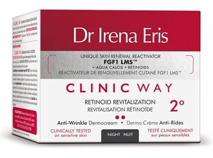 Nakts krēms ar retinoīdiem Dr Irena Eris Clinic Way Nr. 2, 50 ml цена и информация | Кремы для лица | 220.lv