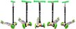 Trīsriteņu skrejritenis H2, ar LED riteņiem, zaļš цена и информация | Skrejriteņi | 220.lv