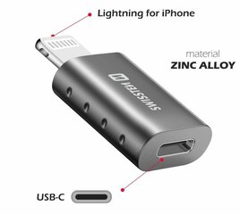 Swissten Адаптер Lightning на USB-C цена и информация | Адаптеры и USB разветвители | 220.lv