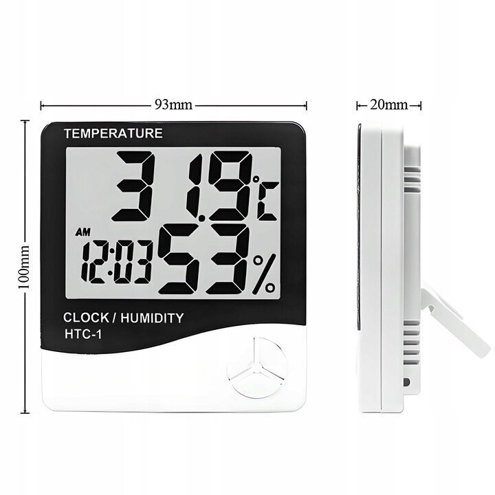 ELEKTRONISKAIS TERMOMETRA HIGROMETERS Meteoroloģiskā stacija cena un informācija | Meteostacijas, āra termometri | 220.lv