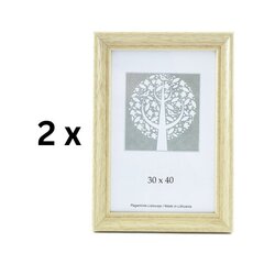 Foto rāmis, koka, 30x40 cm, koka sp. bez kājas, iepakojumā 2 gab. cena un informācija | Foto rāmji, foto albumi | 220.lv