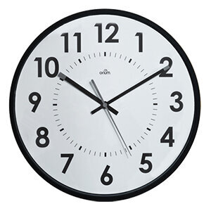 Sienas pulkstenis CEP ORIUM, diametrs 30 cm, melns sp. cena un informācija | Pulksteņi | 220.lv