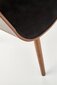 Krēsls Halmar K396, melns/brūns cena un informācija | Virtuves un ēdamistabas krēsli | 220.lv