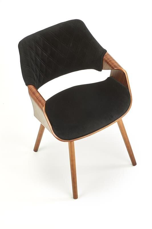 Krēsls Halmar K396, melns/brūns cena un informācija | Virtuves un ēdamistabas krēsli | 220.lv