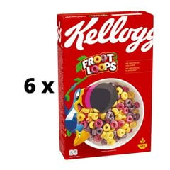 Хлопья KELLOGG'S Froot Loops 375 г x 6 шт. упаковка цена и информация | Сухие завтраки | 220.lv