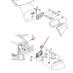 Держатель фонаря задний левый Audi A4 8E B7 Lim. 8E5945257B (новый оригинальный) цена и информация | Авто принадлежности | 220.lv