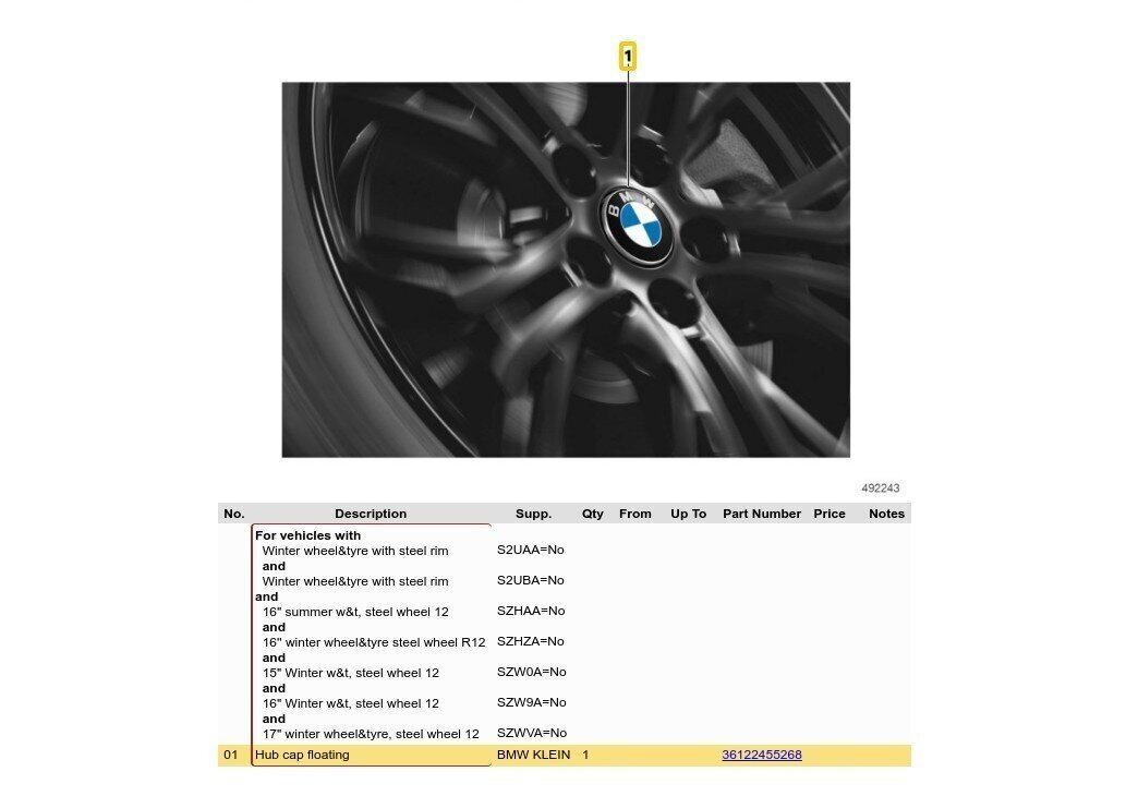 BMW peldošās riteņu centrālās rumbas vāciņi riteņu diskiem ar 5/112 mm 36122455268 Oriģināls cena un informācija | Auto piederumi | 220.lv