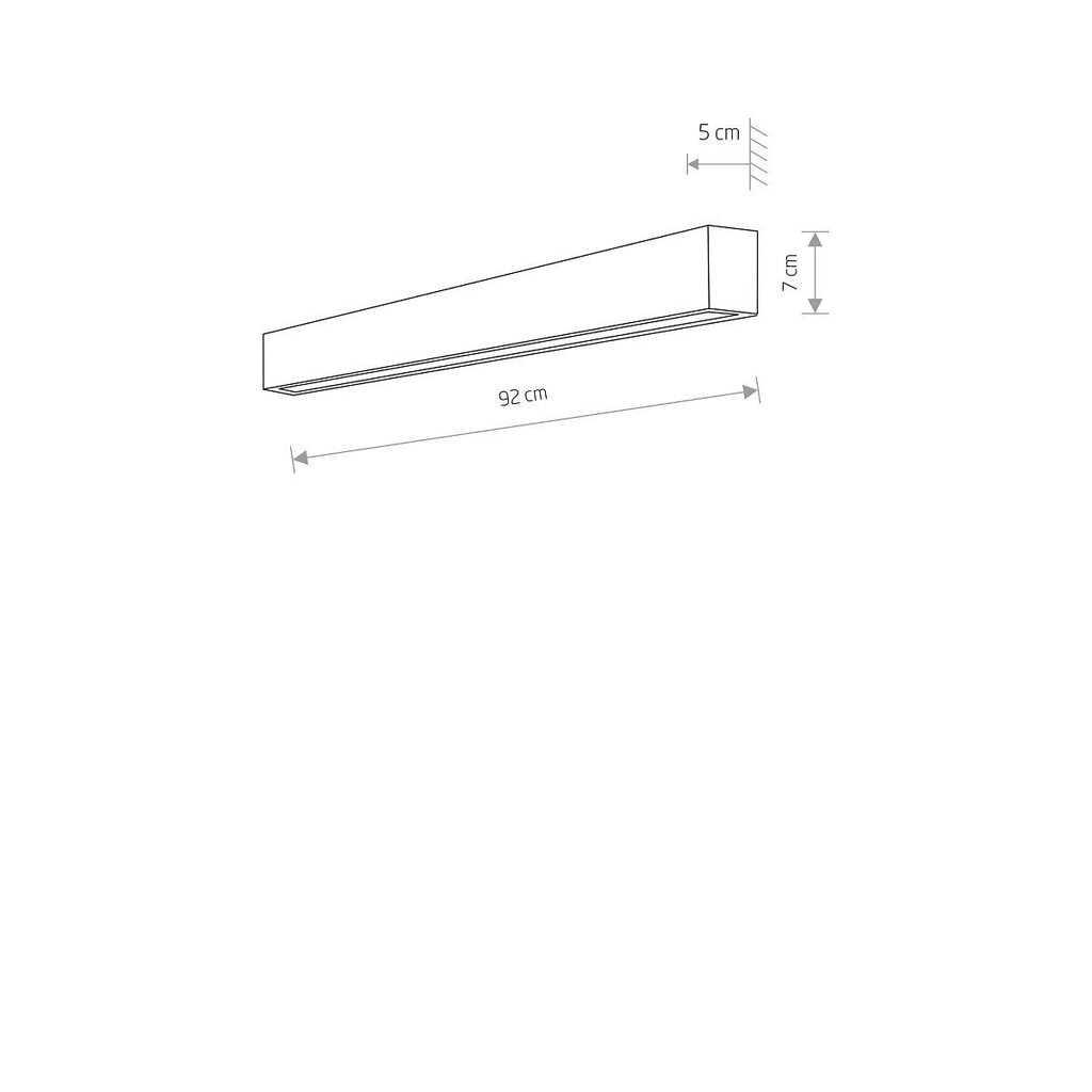 Sienas lampa Nowodvorski STRAIGHT WALL LED M 7567 cena un informācija | Sienas lampas | 220.lv