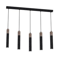 Piekaramā lampa Milagro SOLO SAWN BLACK / PATINATED WOOD 5x mini GU10 cena un informācija | Piekaramās lampas | 220.lv