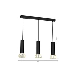 Milagro piekarināmā lampa Dani Black/Gold cena un informācija | Piekaramās lampas | 220.lv