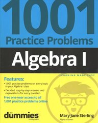 Algebra I: 1001 Practice Problems For Dummies (plus Free Online Practice) цена и информация | Книги по экономике | 220.lv