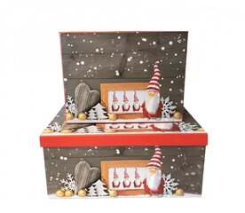 Dāvanu kastīte 27 x 20 x 11,5 cm, Nr5, Gnomes (438091) 6985 cena un informācija | Ziemassvētku dekorācijas | 220.lv