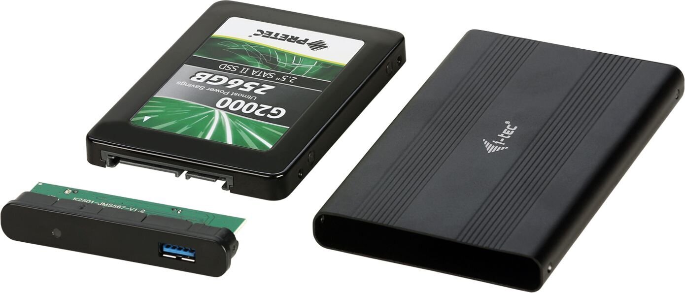 i-tec MYSAFE AluBasic 2,5 collu USB 3.0 SATA I / II / III HDD SSD MELNS cena un informācija | USB adapteri automašīnas oriģinālai skaņas sistēmai | 220.lv