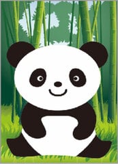 Gleznas no dimanta mozaīkas 17х22 cm. Gleznošanas komplekts - Izkrāso pēc cipariem "Little Panda" cena un informācija | Dimantu mozaīkas | 220.lv