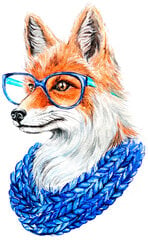 Dimantu mozaīkas komplekts uz rāmja TM Varvikas - Fox with glasses LC011e 20x30 cm цена и информация | Алмазная мозаика | 220.lv