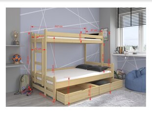Bērnu gulta Benito 212x80cm цена и информация | Детские кровати | 220.lv