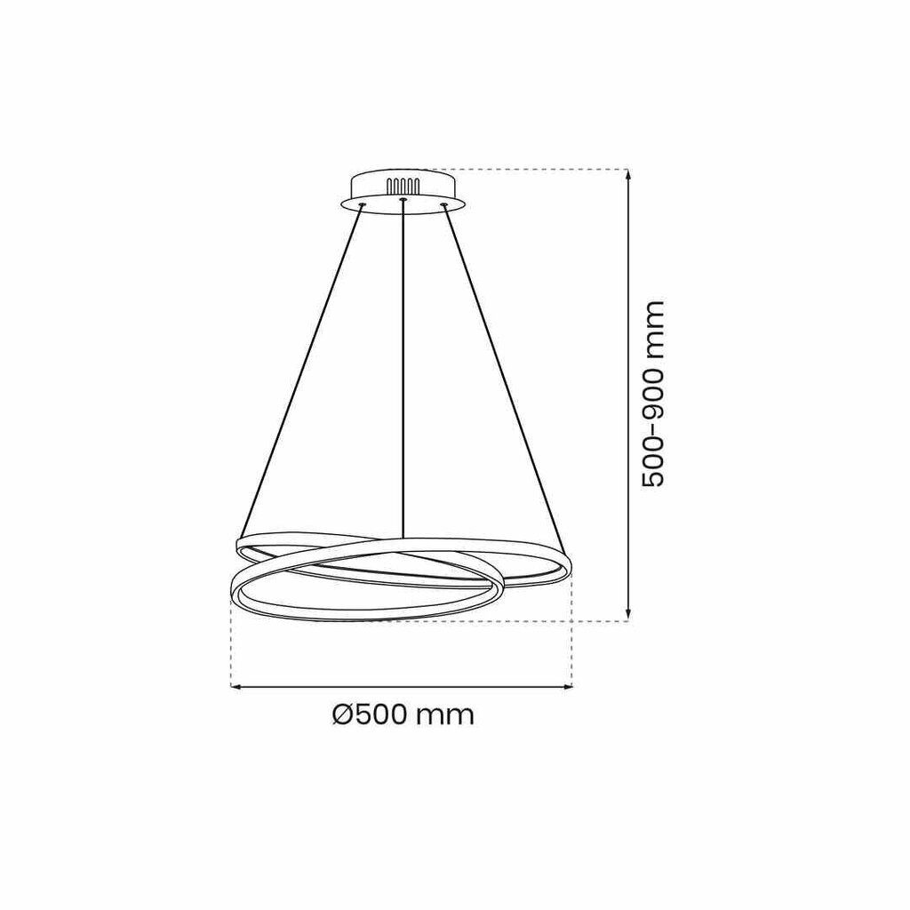 Piekaramā lampa Milagro LUCERO CHROME 48W LED cena un informācija | Lustras | 220.lv