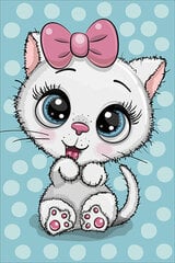 Алмазная мозаика 20x30 cm.  "Cute Kitten" цена и информация | Алмазная мозаика | 220.lv