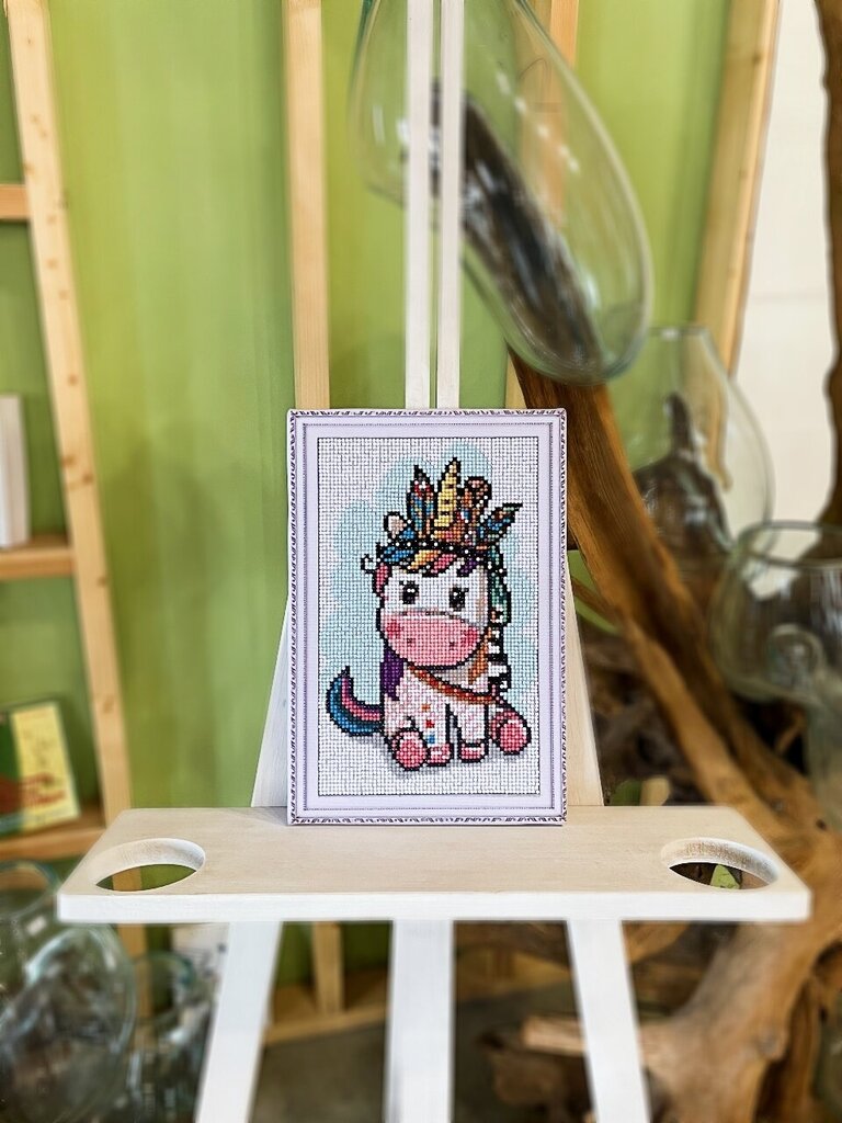 Dimantu mozaīkas komplekts uz rāmja TM Varvikas - Little Unicorn - The Indian LC044e 20x30 cm cena un informācija | Dimantu mozaīkas | 220.lv