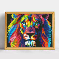Dimantu mozaīkas komplekts uz rāmja TM Varvikas - Rainbow Lion LE020e цена и информация | Алмазная мозаика | 220.lv