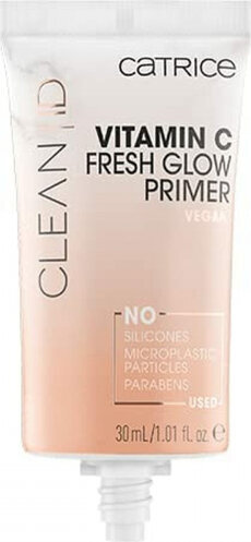 Izgaismojoša bāze grimam - Catrice Clean ID Vitamin C Fresh Glow Primer, 30 ml цена и информация | Grima bāzes, tonālie krēmi, pūderi | 220.lv