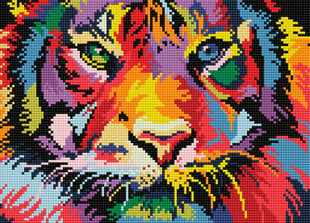 Алмазная мозаика 30x40 cm.  "Through the eyes of a tiger" цена и информация | Алмазная мозаика | 220.lv