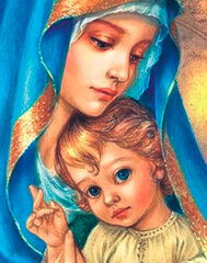 Алмазная мозаика 40x50 cm.  "Holy Mother" цена и информация | Алмазная мозаика | 220.lv