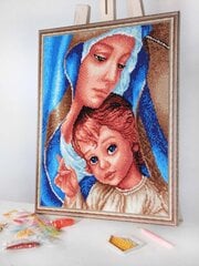 Dimantu mozaīkas komplekts uz rāmja TM Varvikas - Holy Mother LG237e 40x50 cm cena un informācija | Dimantu mozaīkas | 220.lv