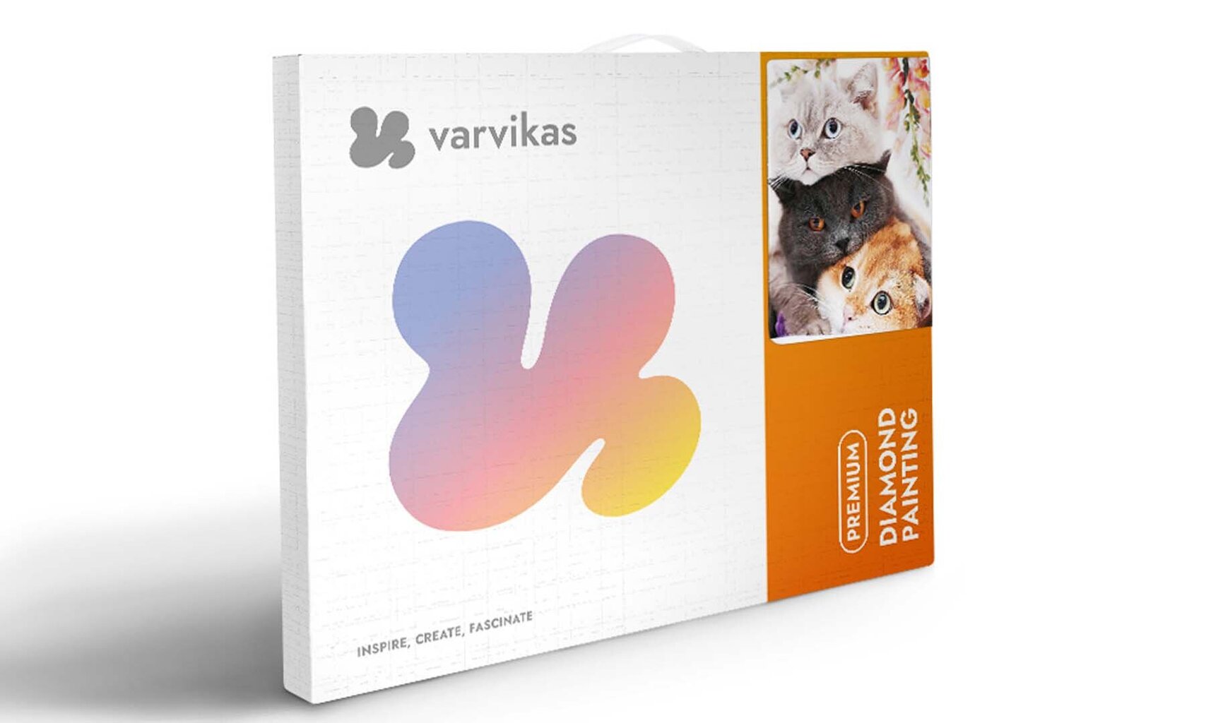 Dimantu mozaīkas komplekts uz rāmja TM Varvikas - Three Kittens LG299e 40x50 cm cena un informācija | Dimantu mozaīkas | 220.lv