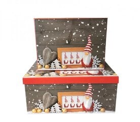 Dāvanu kastīte 25 x 18 x 10,5 cm, Nr4, Gnomes (438091) 6992 cena un informācija | Ziemassvētku dekorācijas | 220.lv