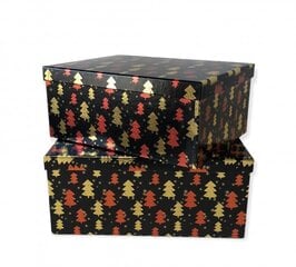 Dāvanu kastīte 25 x 18 x 10,5cm, Nr4, krāsa: melna (438169) 6909 cena un informācija | Ziemassvētku dekorācijas | 220.lv