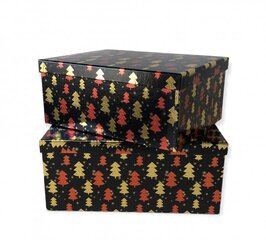Dāvanu kastīte 33 x 25,5 x 14,5cm, Nr8, krāsa: melna (438169) 6862 cena un informācija | Ziemassvētku dekorācijas | 220.lv