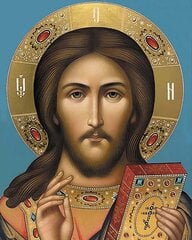 Gleznas no dimanta mozaīkas 40x50 cm. Dimantu izšūšanas komplekts "Jesus Christ - Icon" cena un informācija | Dimantu mozaīkas | 220.lv