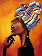 Gleznas no dimanta mozaīkas 50x65 cm. Dimantu izšūšanas komplekts "Portrait of an African" cena un informācija | Dimantu mozaīkas | 220.lv