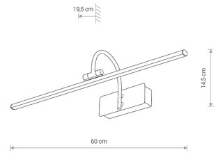 Sienas lampa Nowodvorski GIOTTO LED M 8170 цена и информация | Настенные светильники | 220.lv