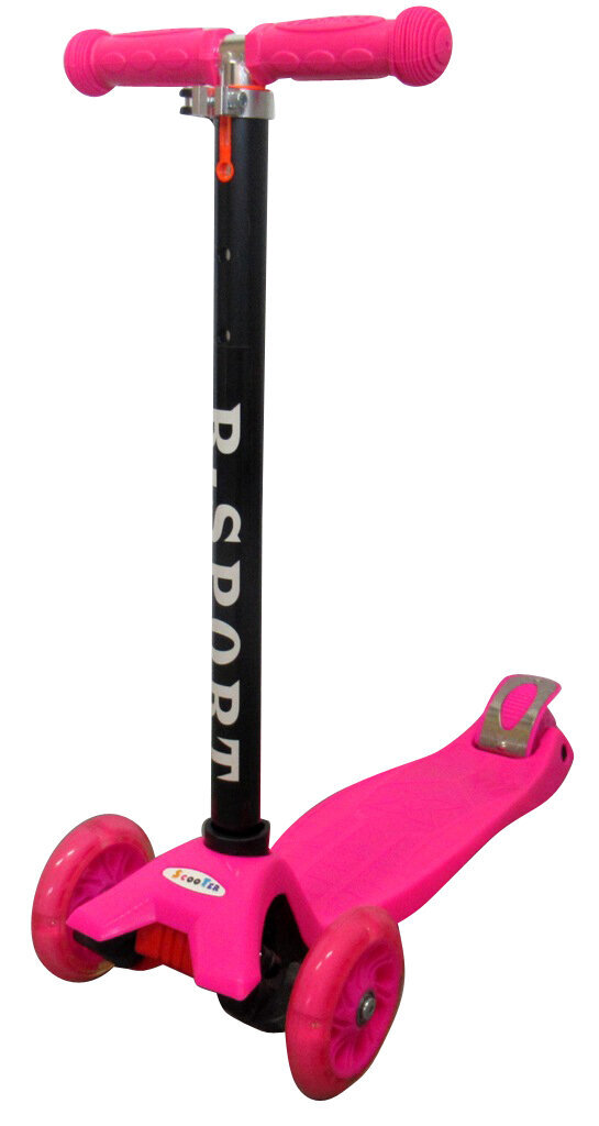 Trīsriteņu skrejritenis H1, LED riteņi, rozā cena un informācija | Skrejriteņi | 220.lv