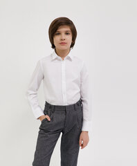 Klasisks krekls ar garām piedurknēm balts Gulliver cena un informācija | Zēnu krekli | 220.lv