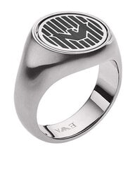 Роскошное стальное кольцо с ониксом Emporio Armani EGS2727040 цена и информация | Мужские украшения | 220.lv