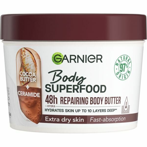 Ķermeņa sviests ar kakao Body Superfood (48h Repairing Body Butter) 380 ml cena un informācija | Ķermeņa krēmi, losjoni | 220.lv