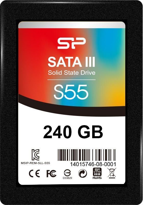 Silicon Power S55 240GB SATA3 (SP240GBSS3S55S25) цена и информация | Iekšējie cietie diski (HDD, SSD, Hybrid) | 220.lv